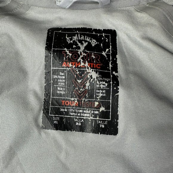 Callaway Tour Authentic Jacket Men XL Gray Full Zip Mock Neck‎ Long Sleeve Used - Picture 6 of 14